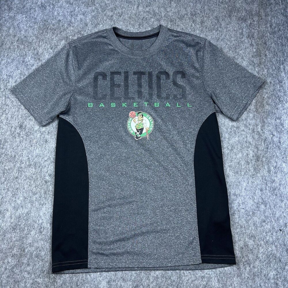NBA Boston Celtics Mens Performance T-Shirt Short Sleeve Ultra Game Gray Size S